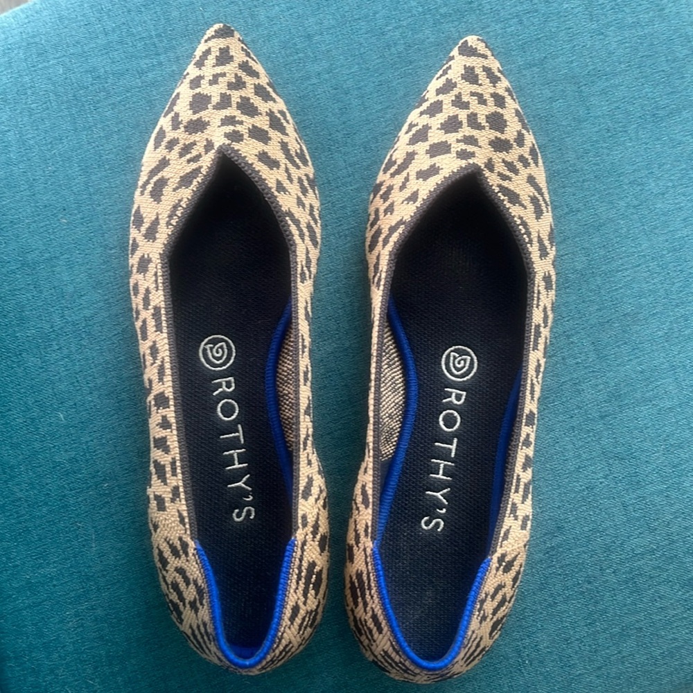 Rothy's The Point Women’s Leopard Print Ballet Flats Shoes